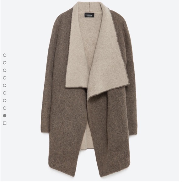 Zara knit pointed Lapel cardigan - Picture 1 of 2